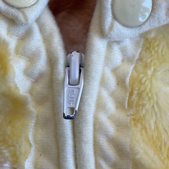 RARE Vintage Baby Mink Blanket Unicorn Bear Sleep Sack Soft Plush Yellow - Picture 8 of 10